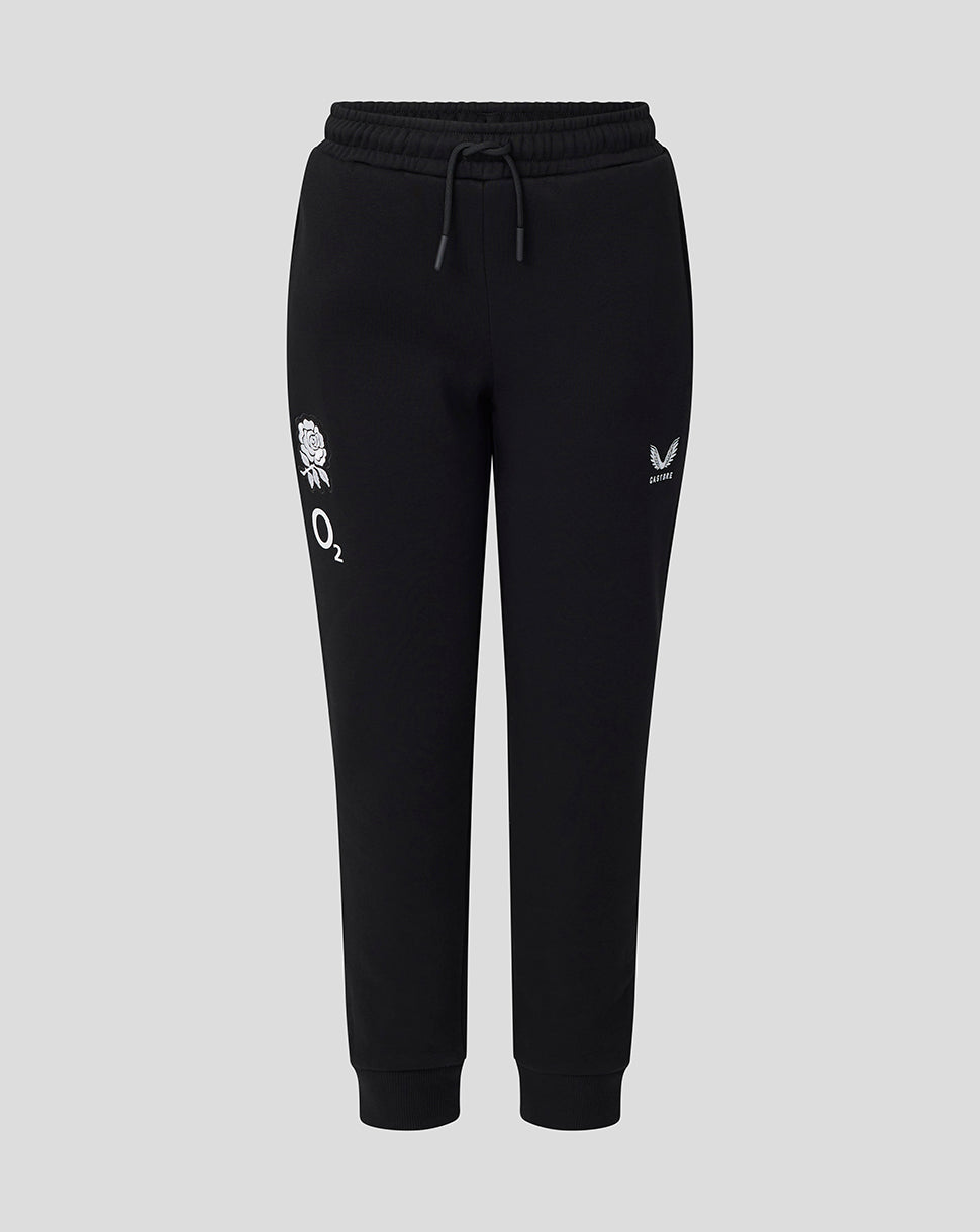 England Rugby Juniors 26/27 Travel Adapt Fleece Jogger - Black - Black