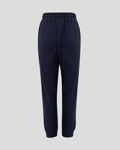 Back view of navy Leicester Tigers Adapt Fleece Travel Joggers with a drawstring waistband.