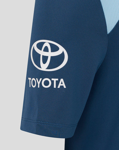 Navy sleeve with Toyota logo on a light gray background