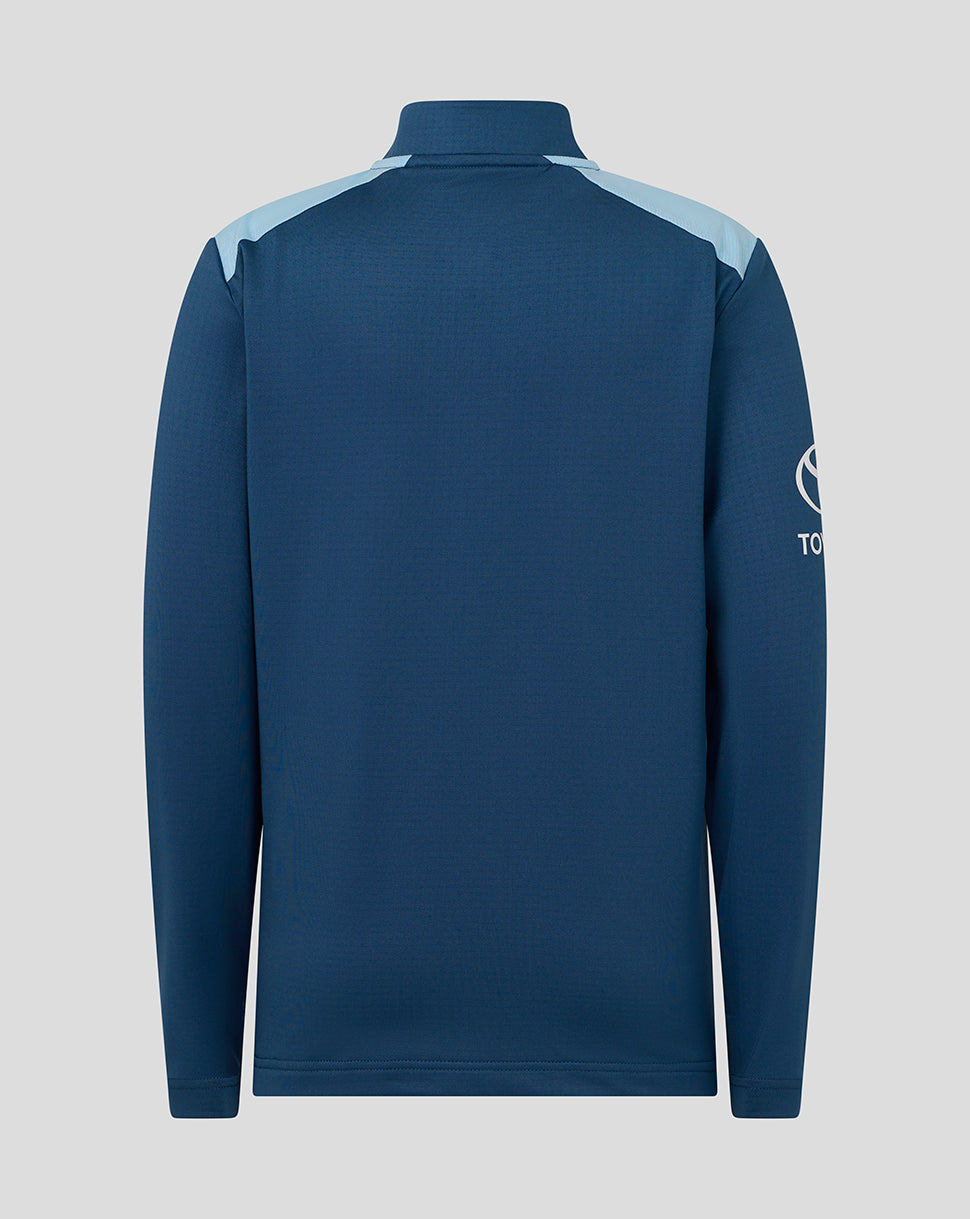 England Cricket Junior 26/27 Training Midlayer Top - Blauw