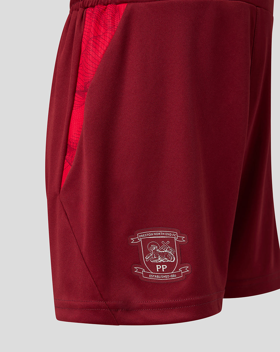 Preston North End Junior 2026/27 Ausweich Shorts - Merlot