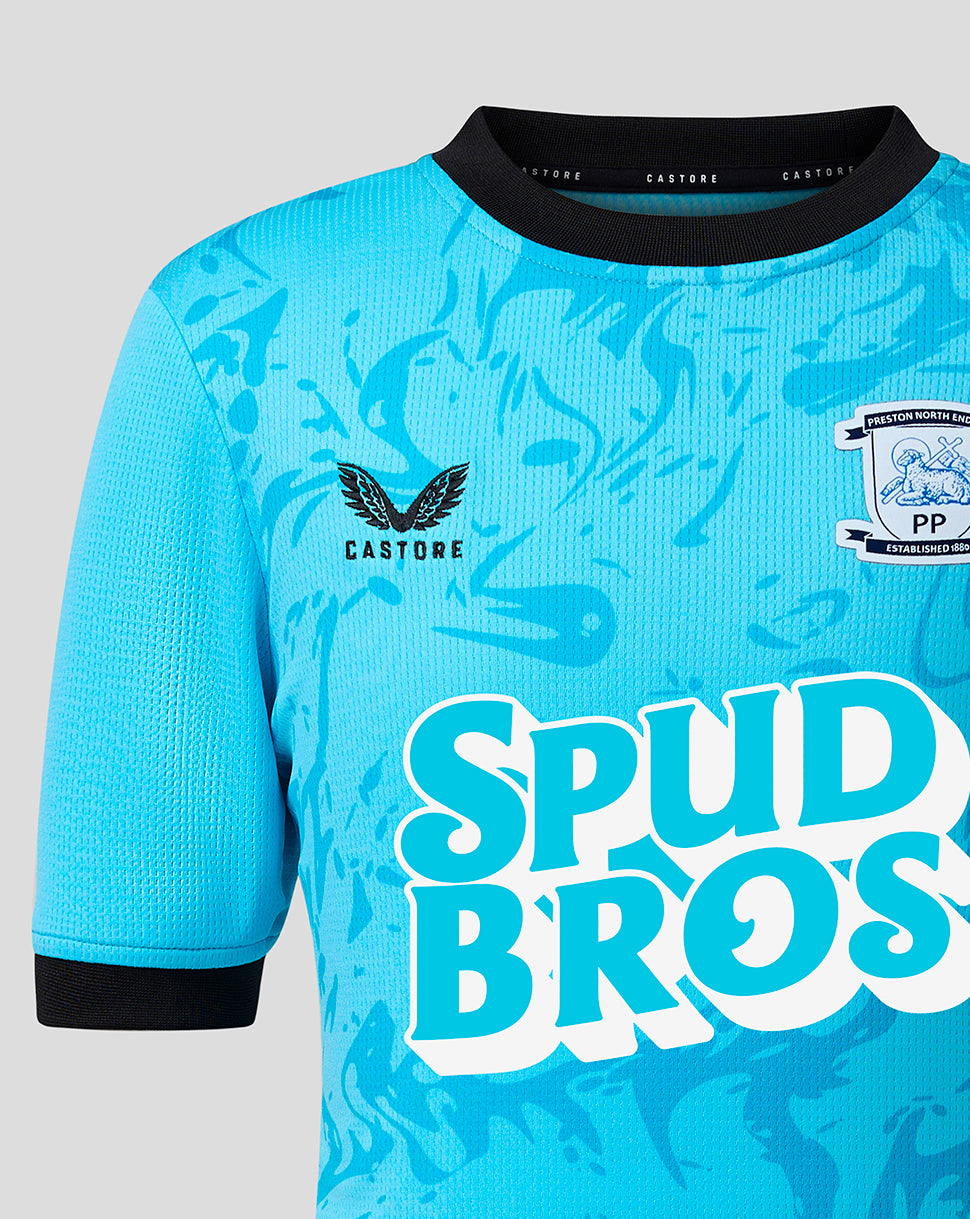 Preston North End Junior 2026/27 Auswärts-Torwarttrikot mit kurzen Ärmeln - Blau