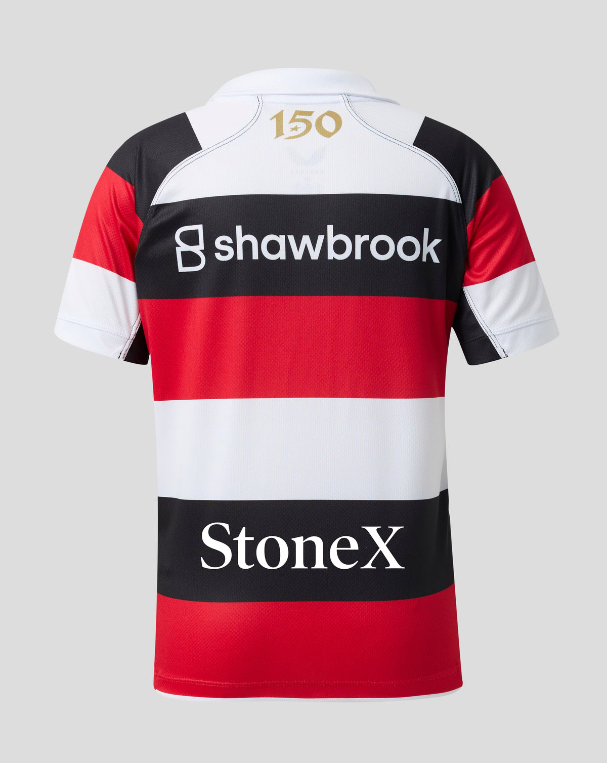 Camiseta Saracens Junior 2026/27 150 Anniversary Réplica – Blanco - Blanco/Negro/Rojo
