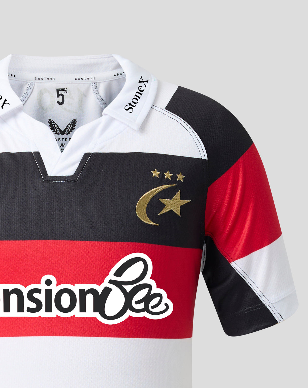 Camiseta Saracens Junior 2026/27 150 Anniversary Réplica – Blanco - Blanco/Negro/Rojo