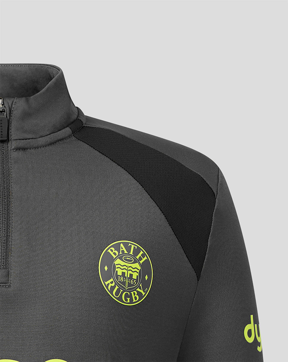 Bath Rugby Junior 2026/27 Training 1/4-Zip - Gunmetal/Schwarz