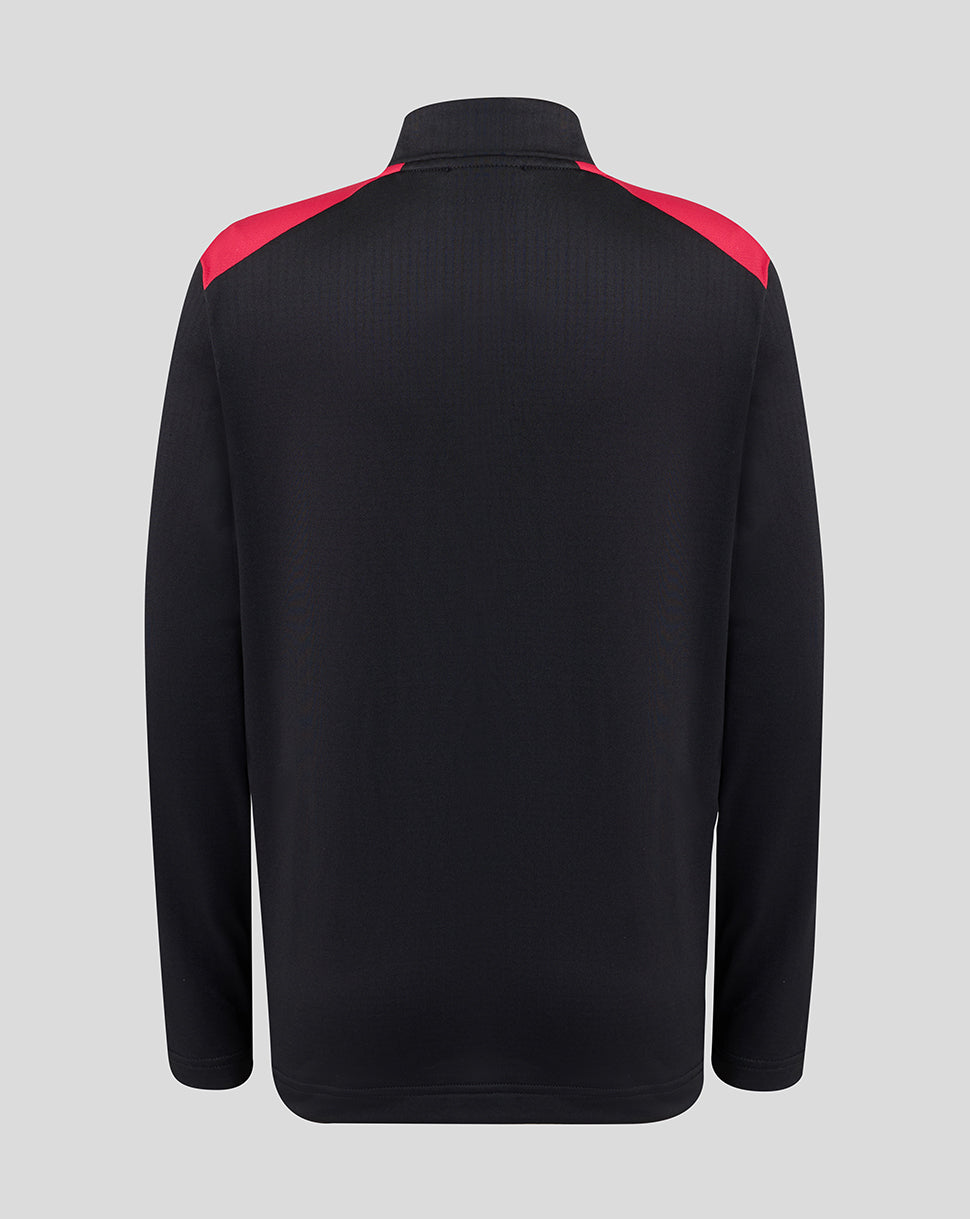 England Rugby Junior 26/27 Training Midlayer Oberteil – Schwarz - Schwarz