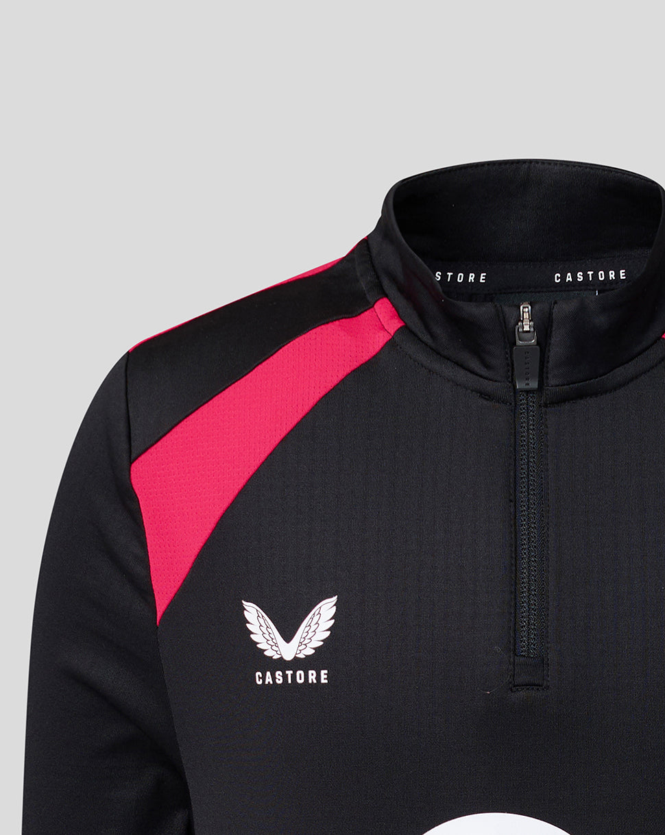 England Rugby Junior 26/27 Training Midlayer Oberteil – Schwarz - Schwarz