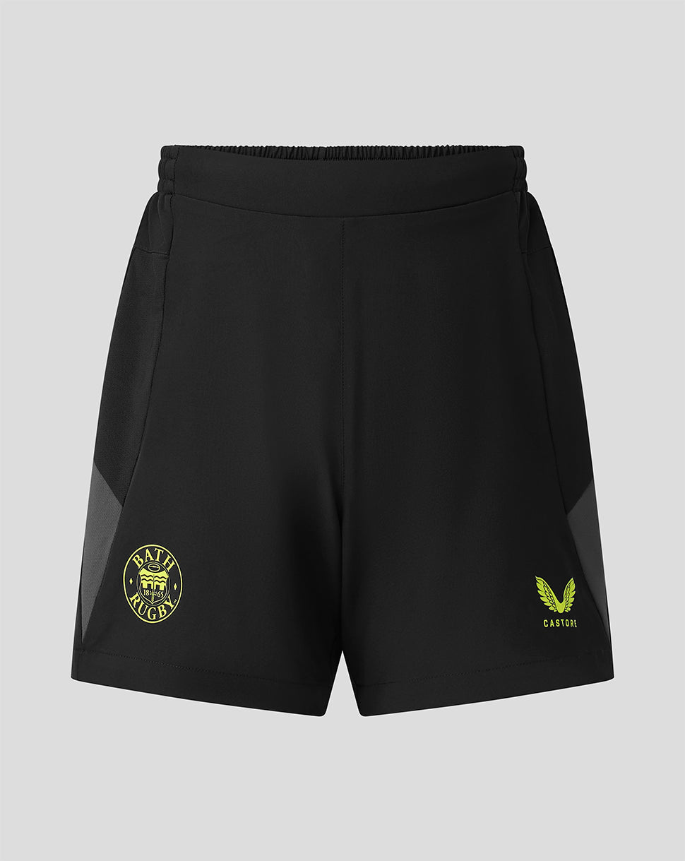 Bath Rugby Junior 2026/27 Training Shorts - No Pockets - Schwarz/Gunmetal