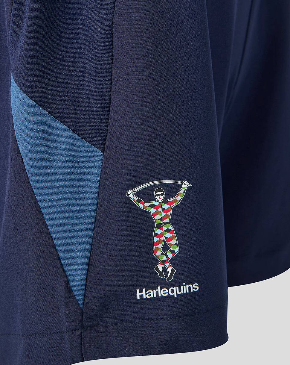 Harlequins Junior 2026/27 Training Shorts - No Pockets - Marineblau