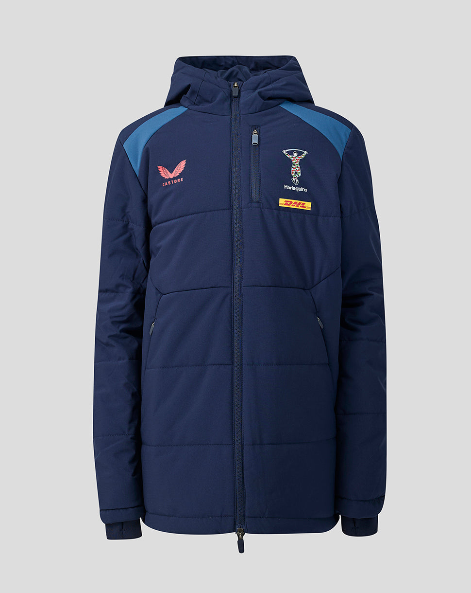 Harlequins junior 2026/27 Training gewatteerde jas - Marineblauw