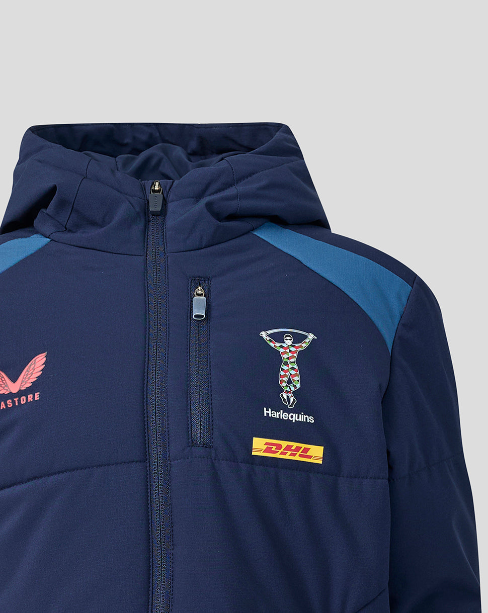 Harlequins junior 2026/27 Training gewatteerde jas - Marineblauw