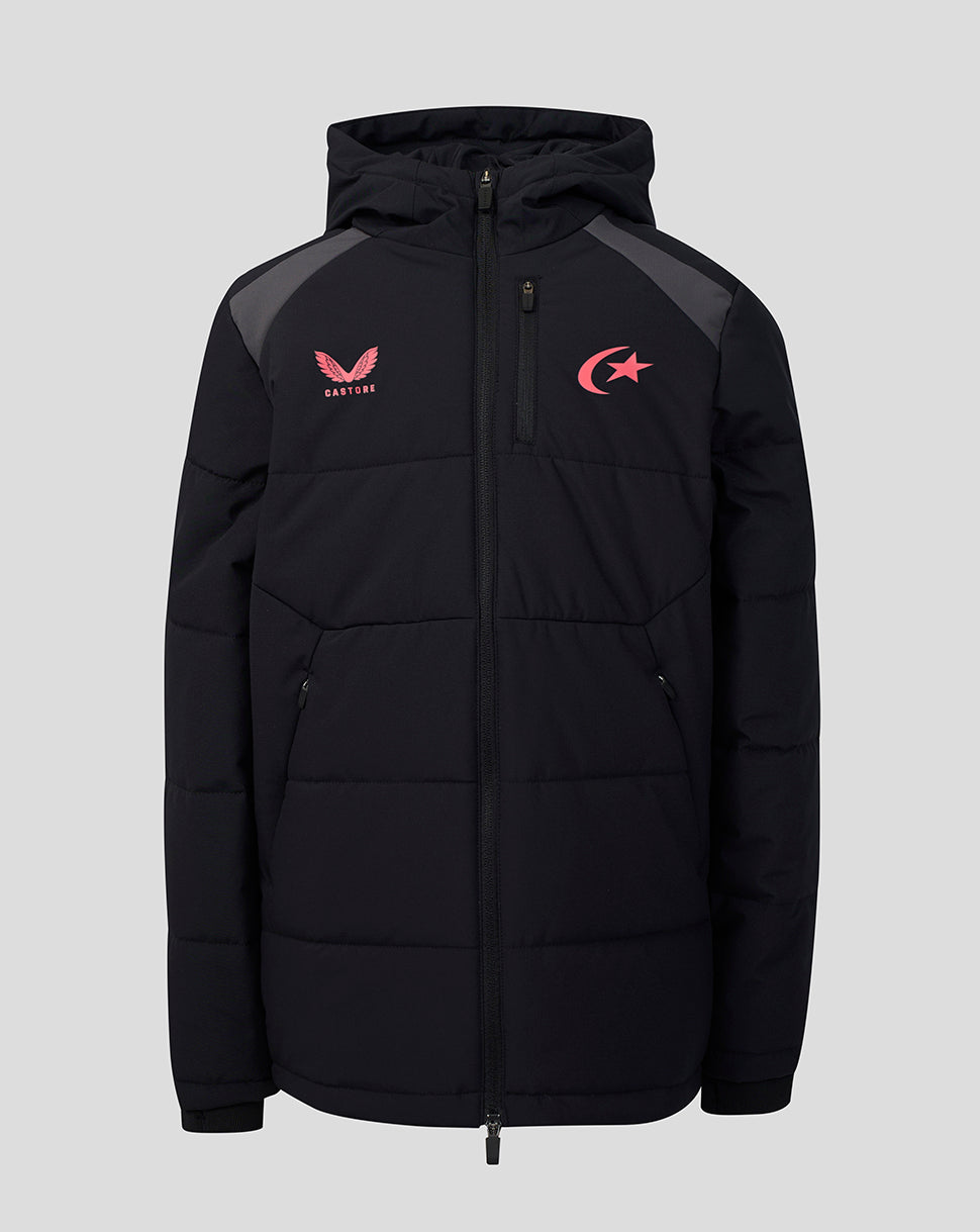 Chaqueta acolchada Saracens 2026/27 Training junior – Negro - Negro/Gris