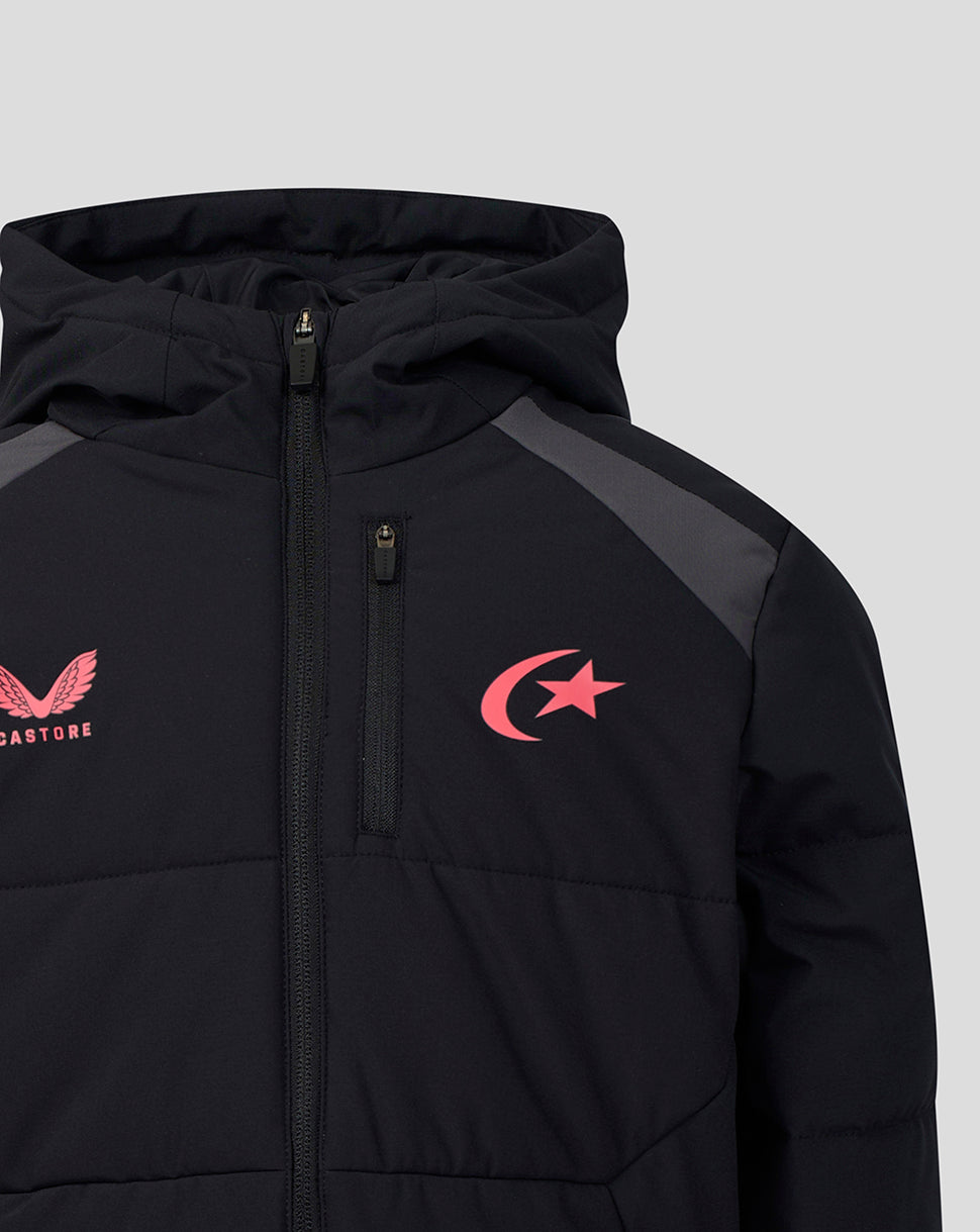 Chaqueta acolchada Saracens 2026/27 Training junior – Negro - Negro/Gris
