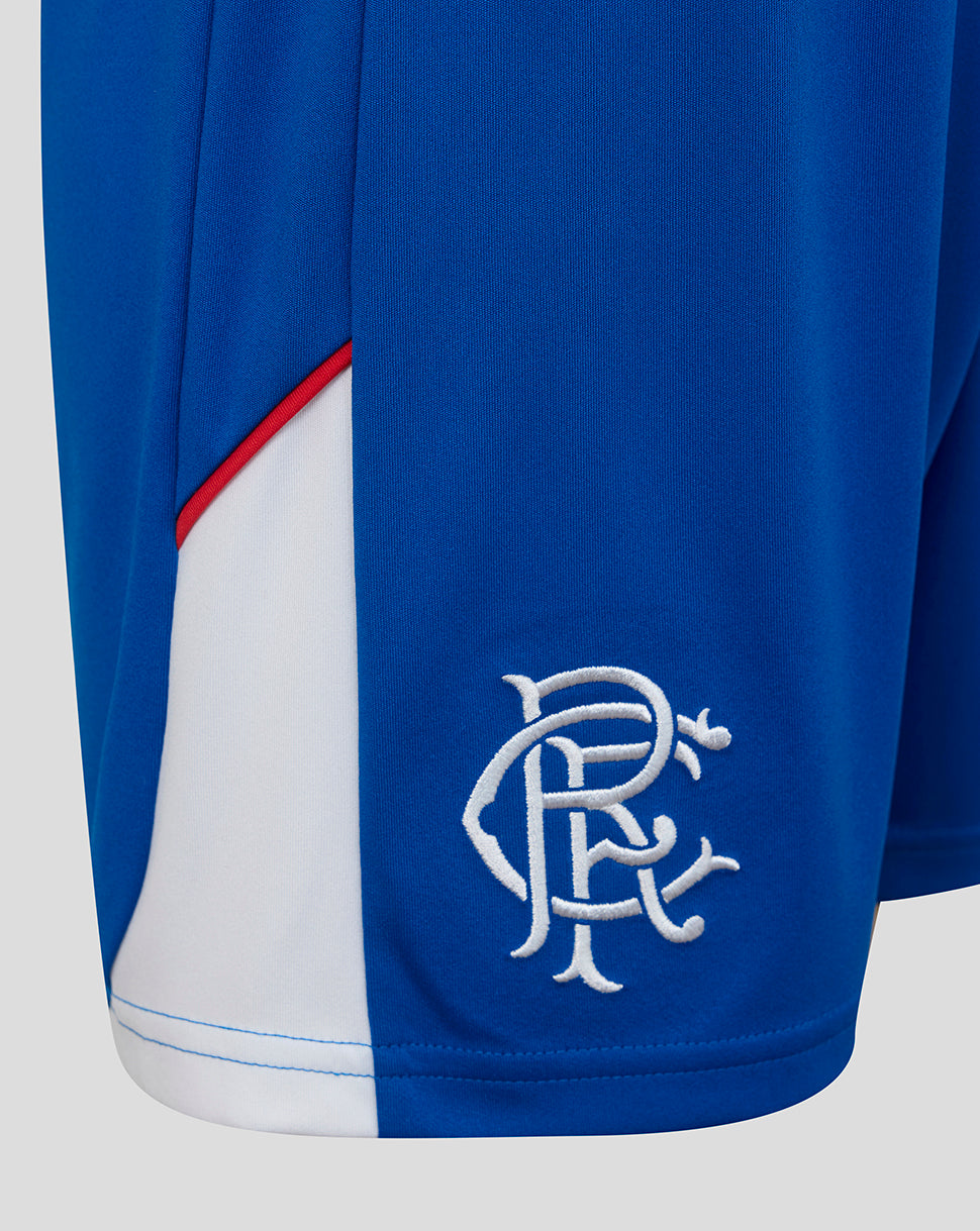 Blue sports jersey with a logo on a white background