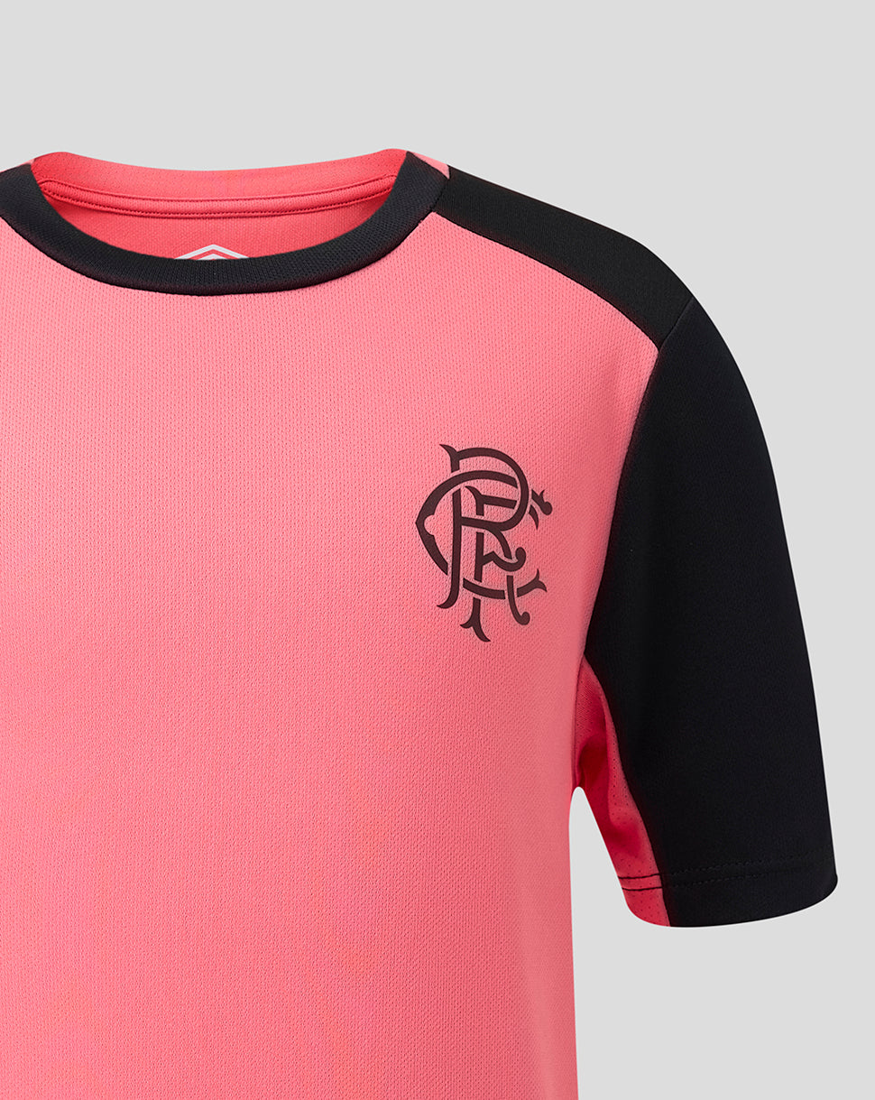 Rangers Junior 26/27 Pro Training Short Sleeve T-Shirt - Coral - Coral