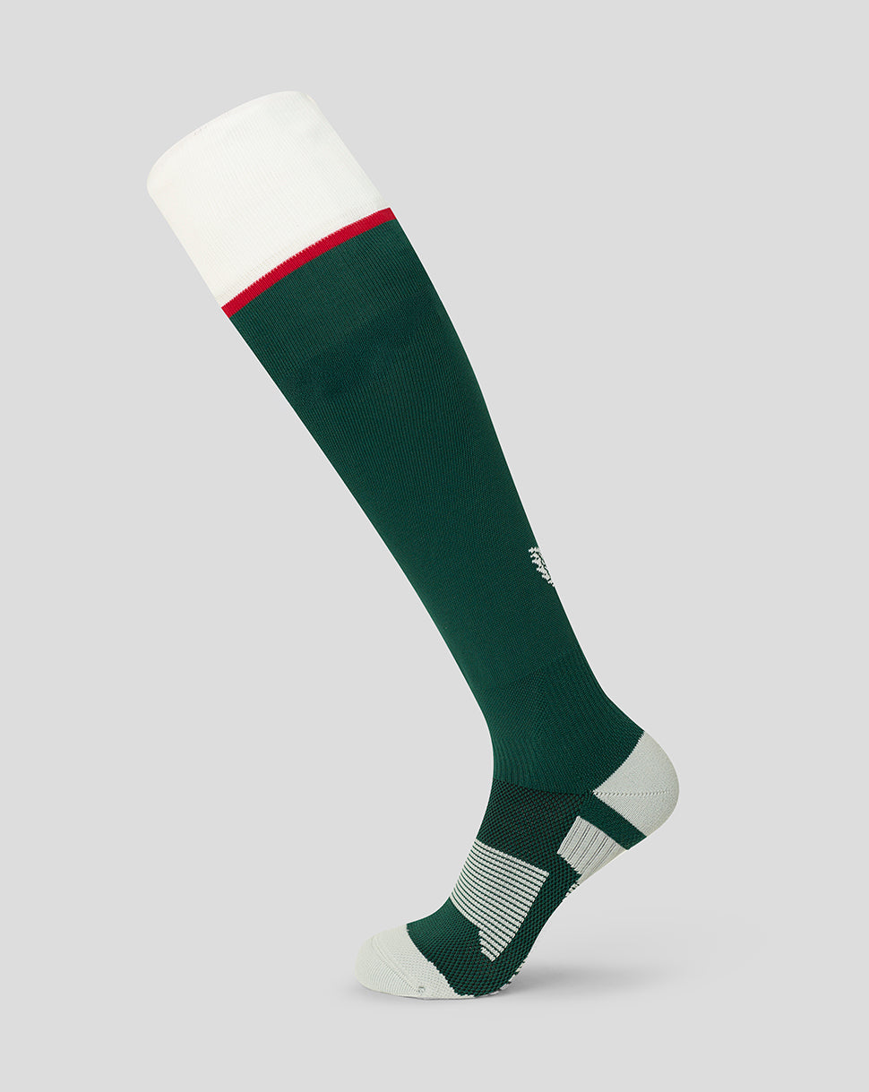Leicester Tigers Junior 2026/27 Home Socks - Botanical Garden/White