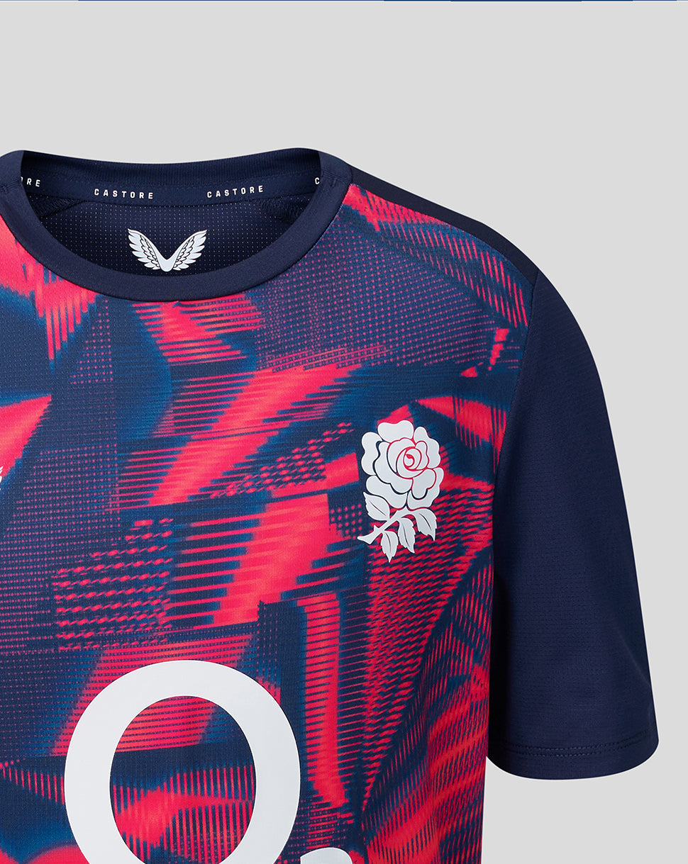 England Rugby Juniors 26/27 Pre Match Short Sleeve Shirt - Peacoat - Peacoat