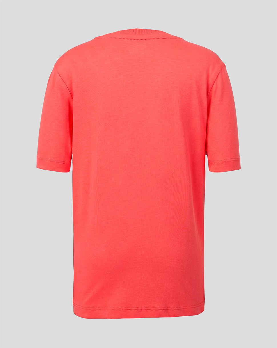 Red t-shirt on a gray background