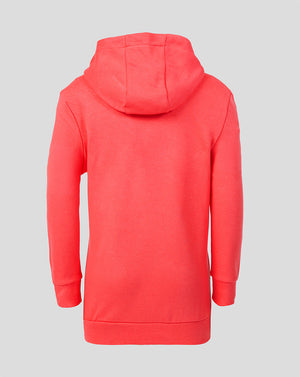 Red hoodie on a gray background