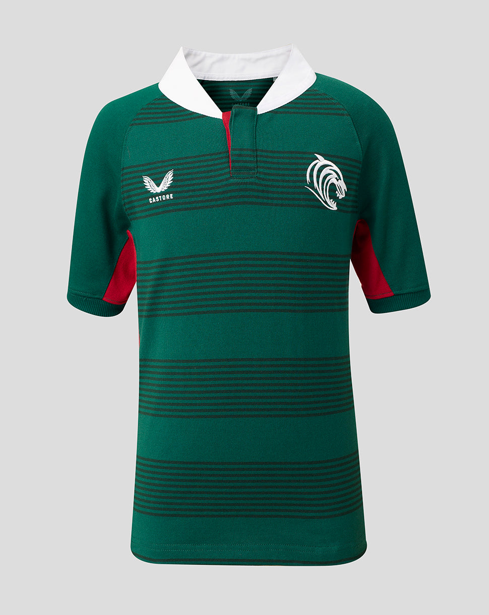 Leicester Tigers Junior 2026/27 Home Classic Short Sleeve Shirt - Botanical Garden
