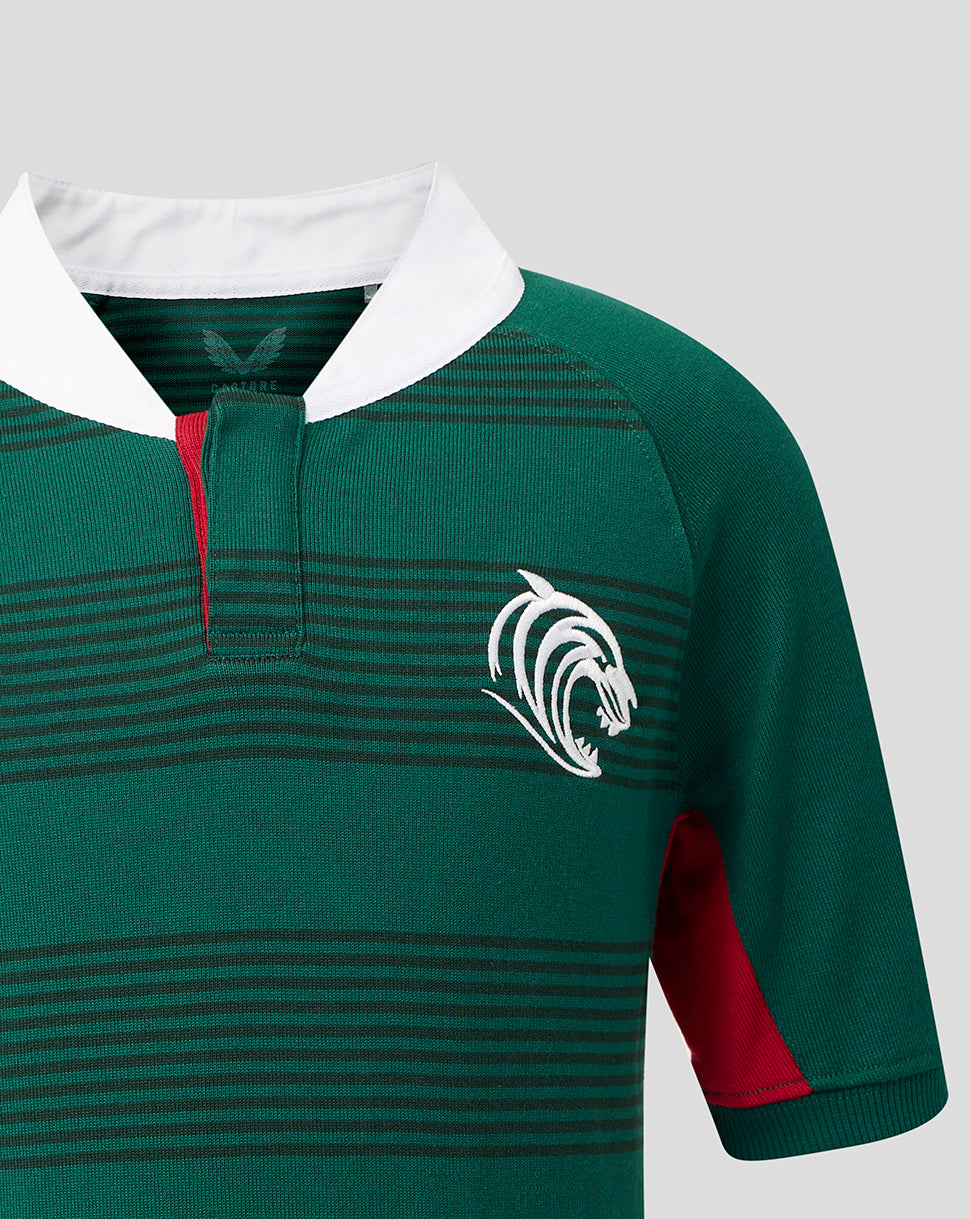 Leicester Tigers Junior 2026/27 Home Classic Short Sleeve Shirt - Botanical Garden