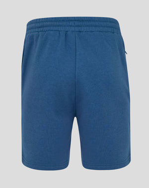 Blue shorts on a light gray background