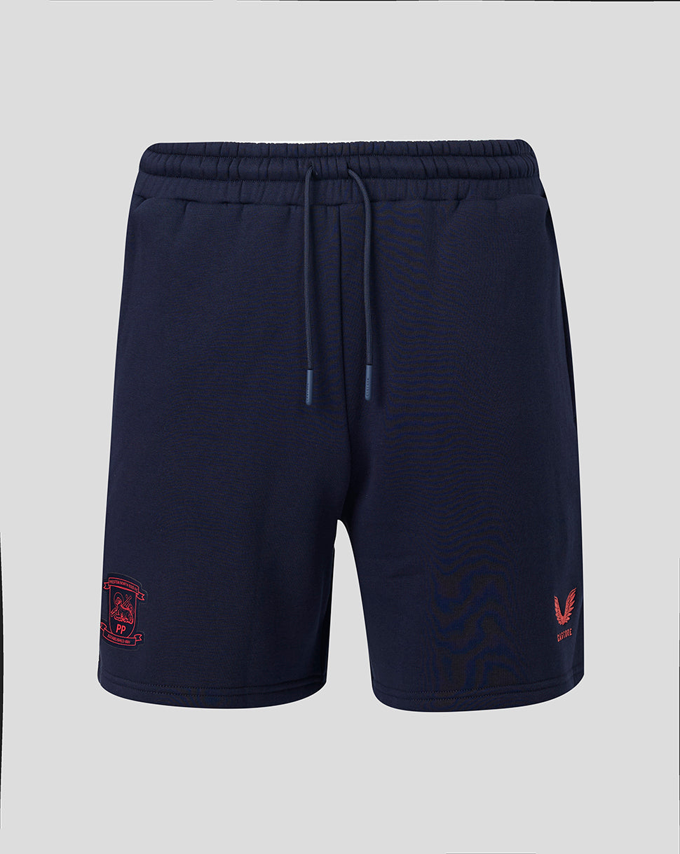 Preston North End Men's 26/27 Travel Adapt Fleece Shorts - Navy
