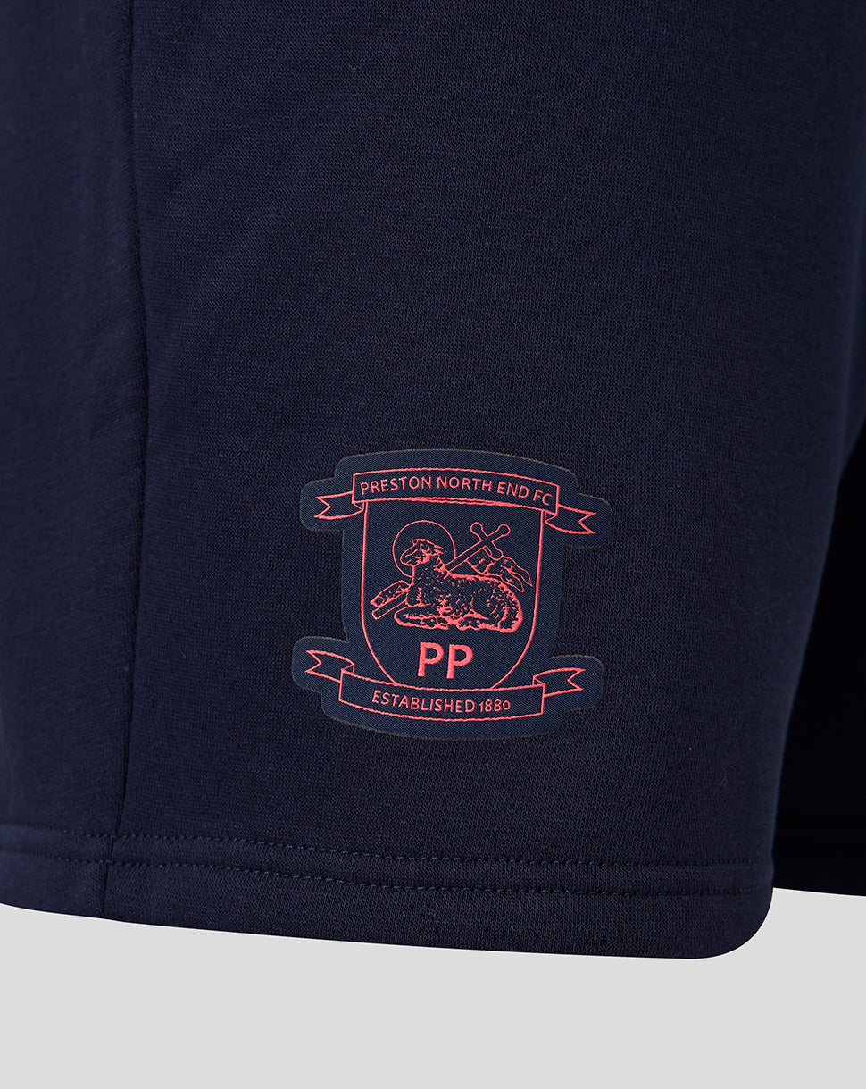 Preston North End Men's 26/27 Travel Adapt Fleece Shorts - Navy