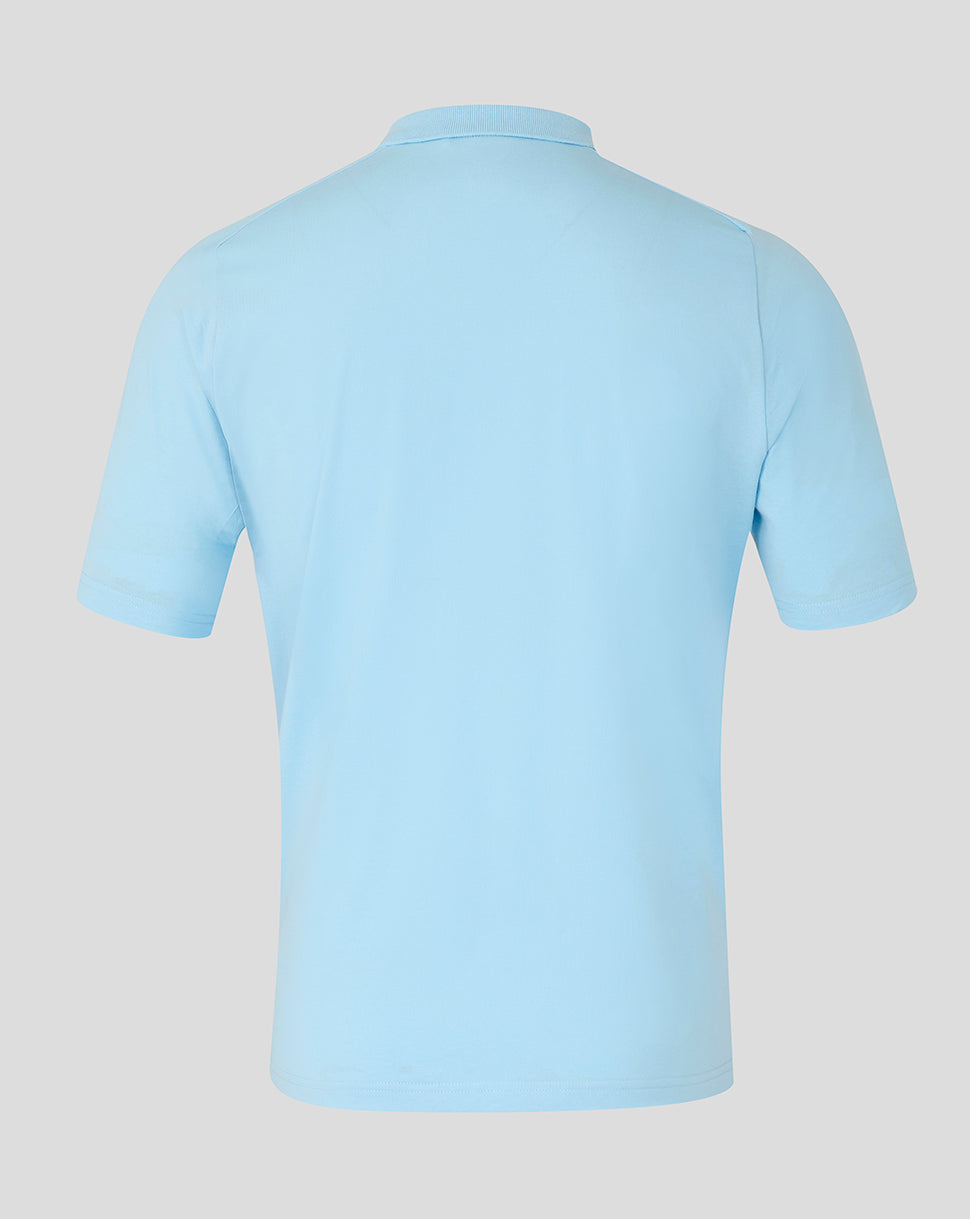 England Cricket Heren 26/27 Off Pitch Poloshirt - Blauw