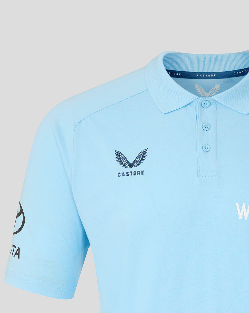 England Cricket Heren 26/27 Off Pitch Poloshirt - Blauw
