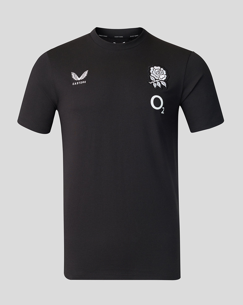 England Rugby Men's 26/27 Travel T-Shirt - Black - Black