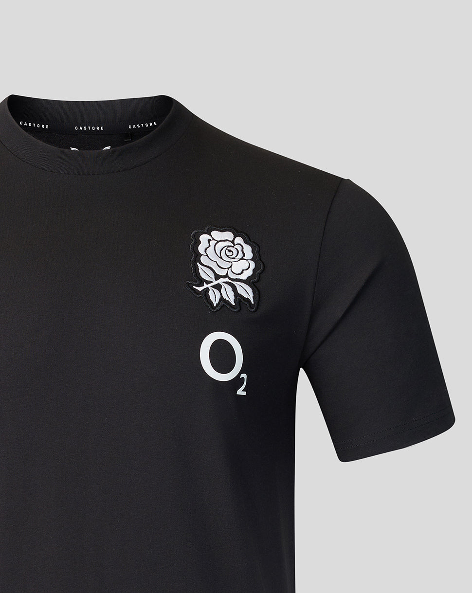 England Rugby Men's 26/27 Travel T-Shirt - Black - Black