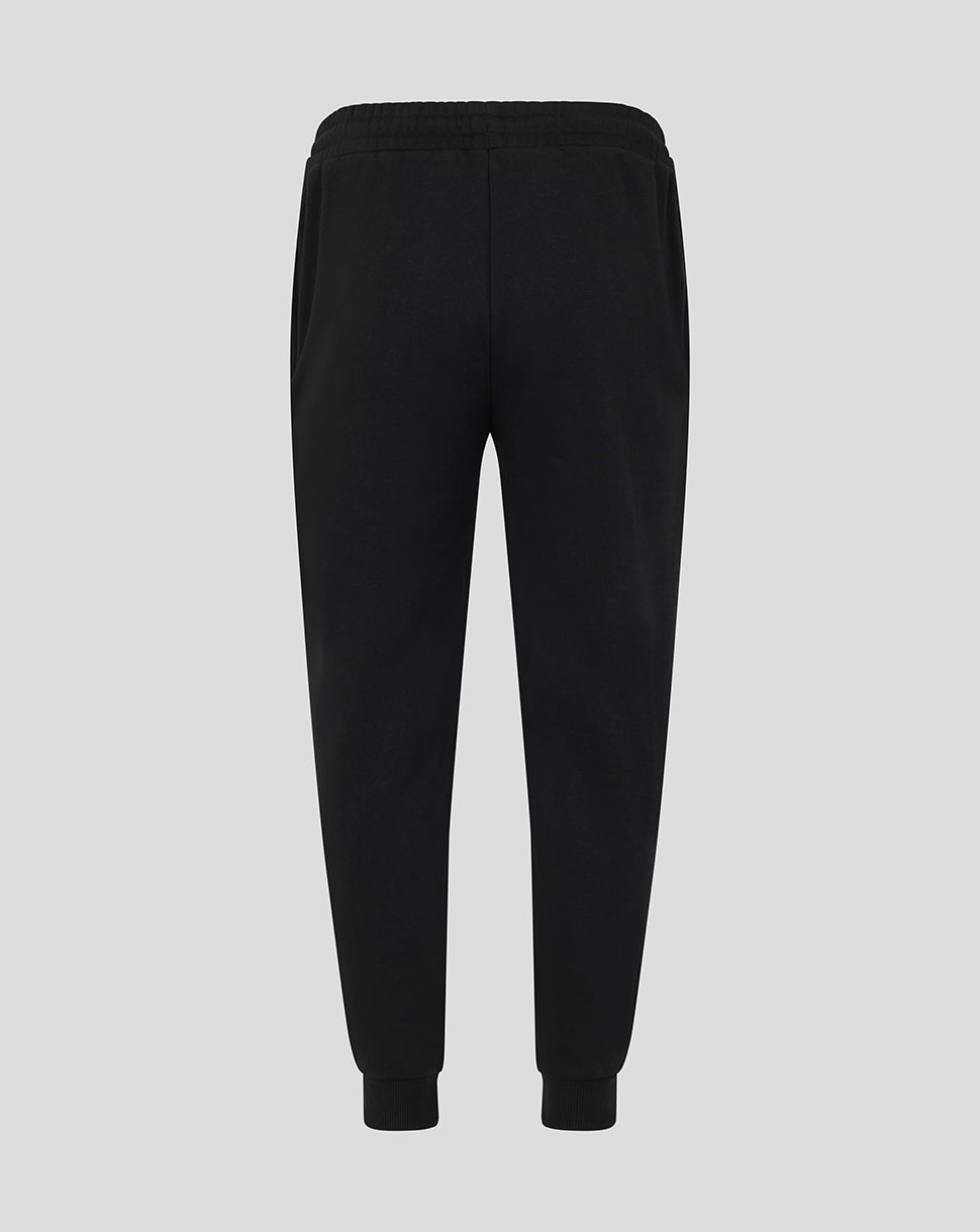Black sweatpants on a light gray background