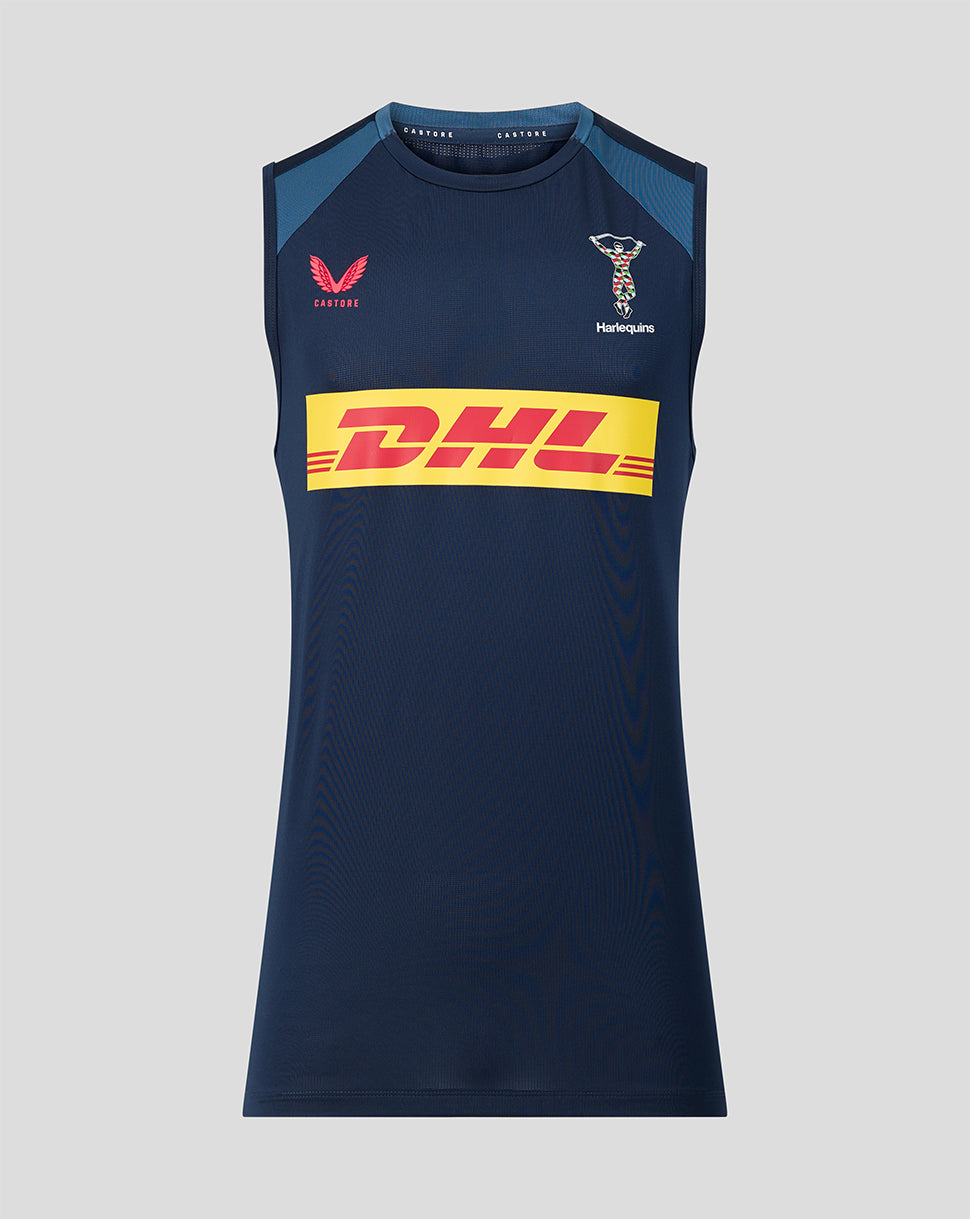 Harlequins Heren 2026/27 Training Mouwloos T-shirt - Marineblauw
