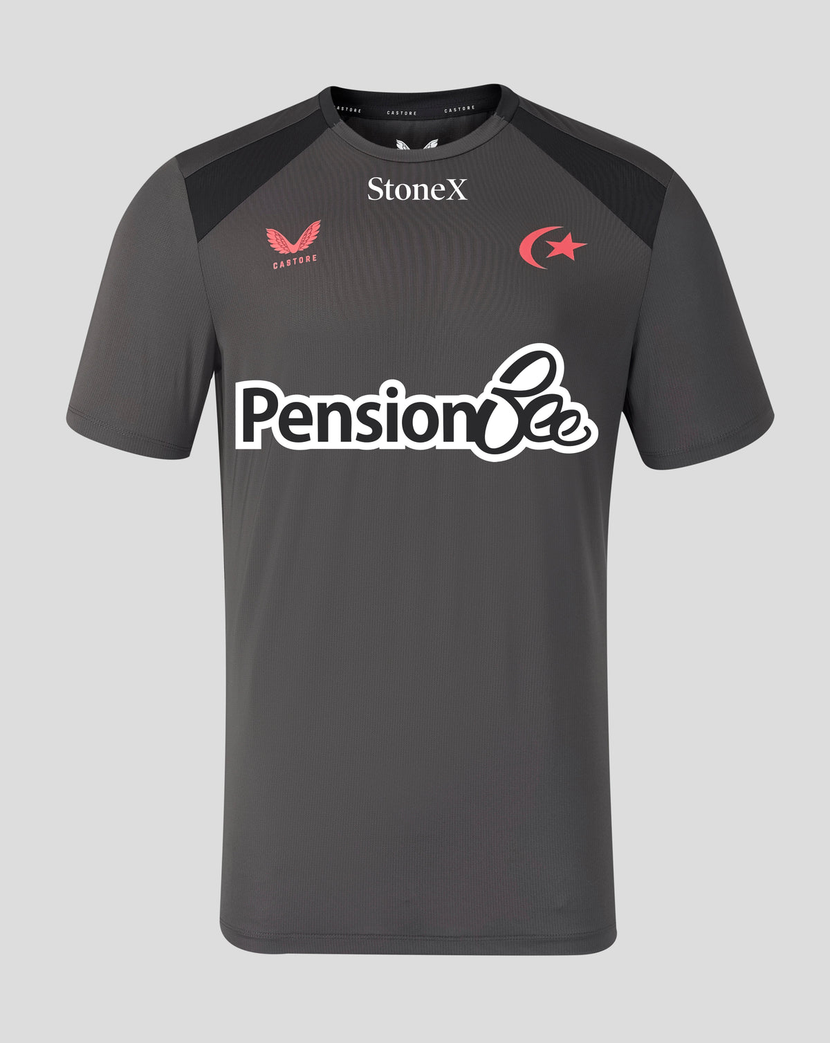 Saracens Heren 2026/27 Training T-shirt – Grijs - Grijs/Zwart