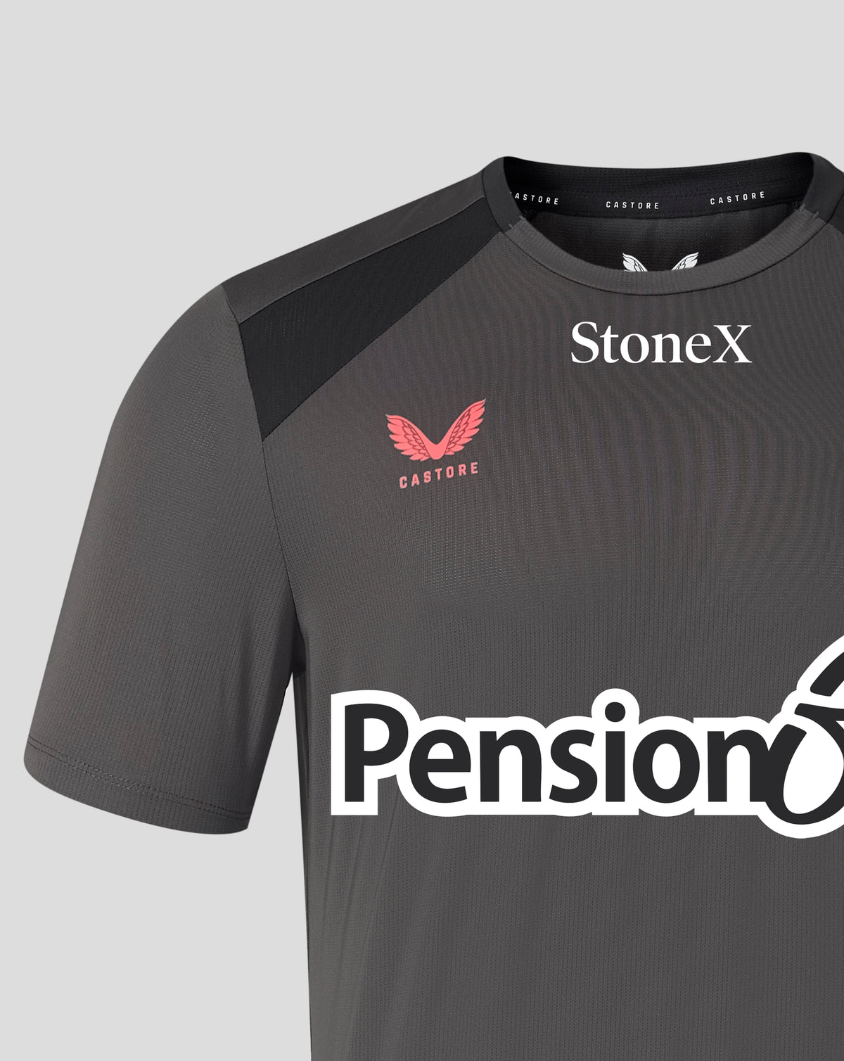 Saracens Heren 2026/27 Training T-shirt – Grijs - Grijs/Zwart