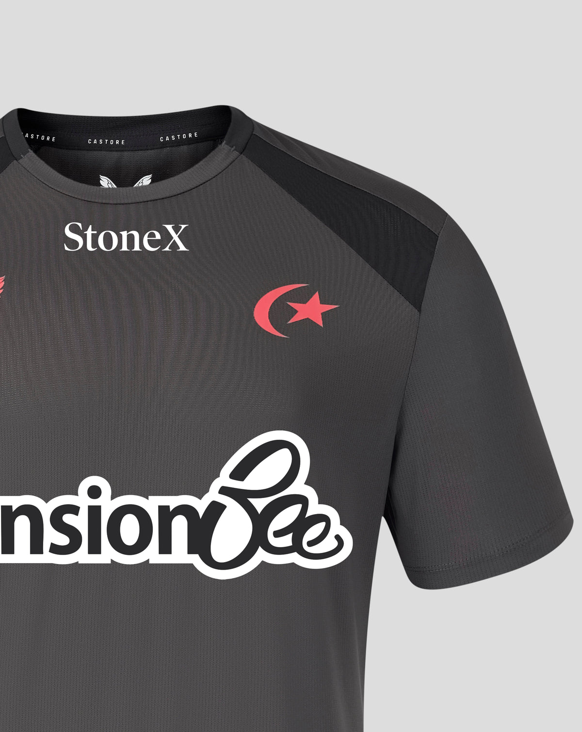 Saracens Heren 2026/27 Training T-shirt – Grijs - Grijs/Zwart