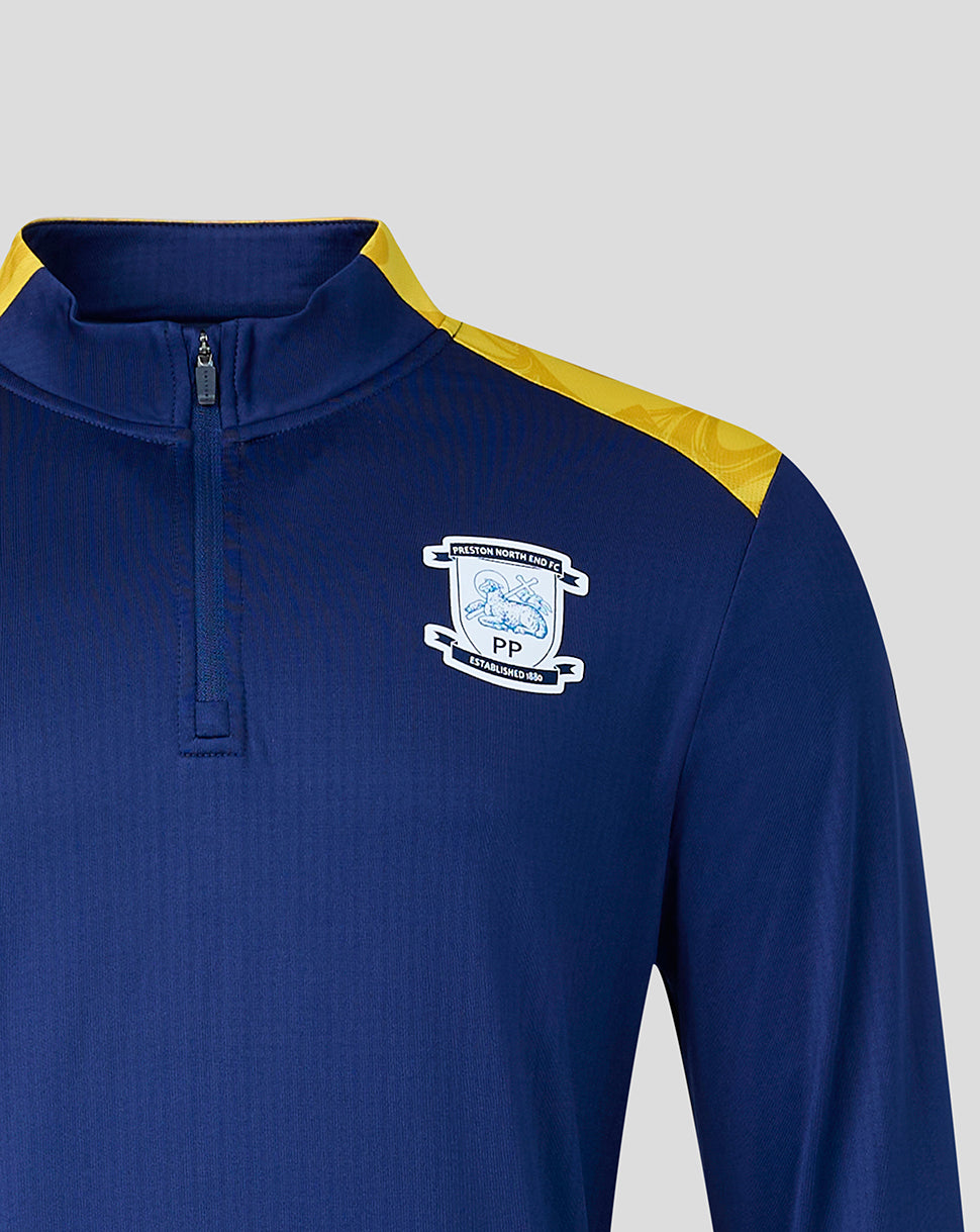 Preston North End heren 26/27 Matchday 1/4 zip - Blauw