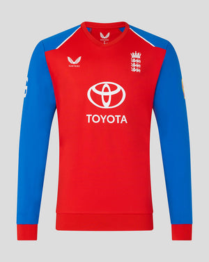 Red and blue sports jersey with Toyota logo on a gray background