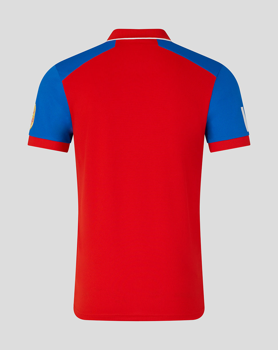 England Cricket Men's 26/27 T20 Replica Short Sleeve Shirt - Red