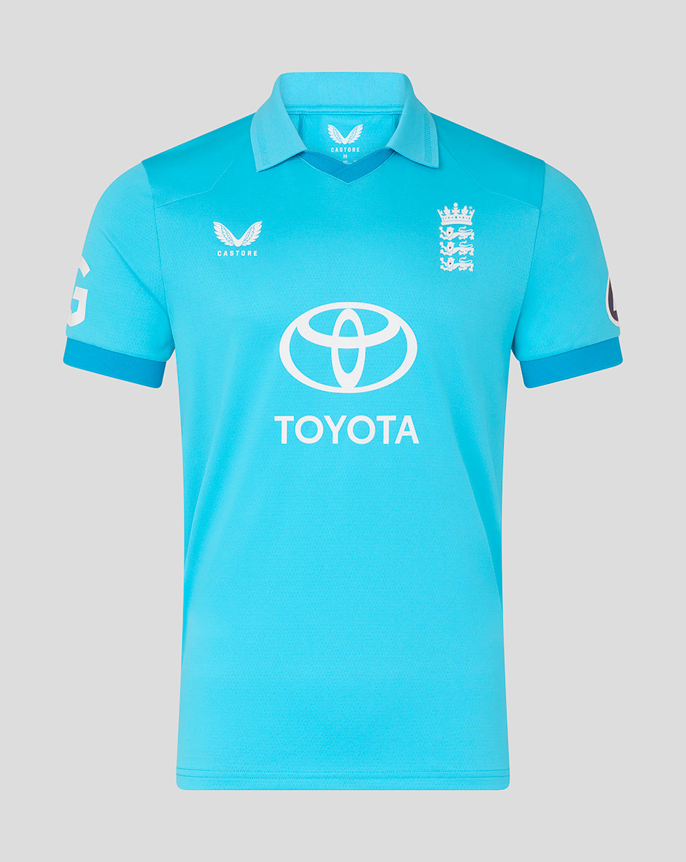 England Cricket heren 26/27 ODI Pro shirt met korte mouw - Blauw