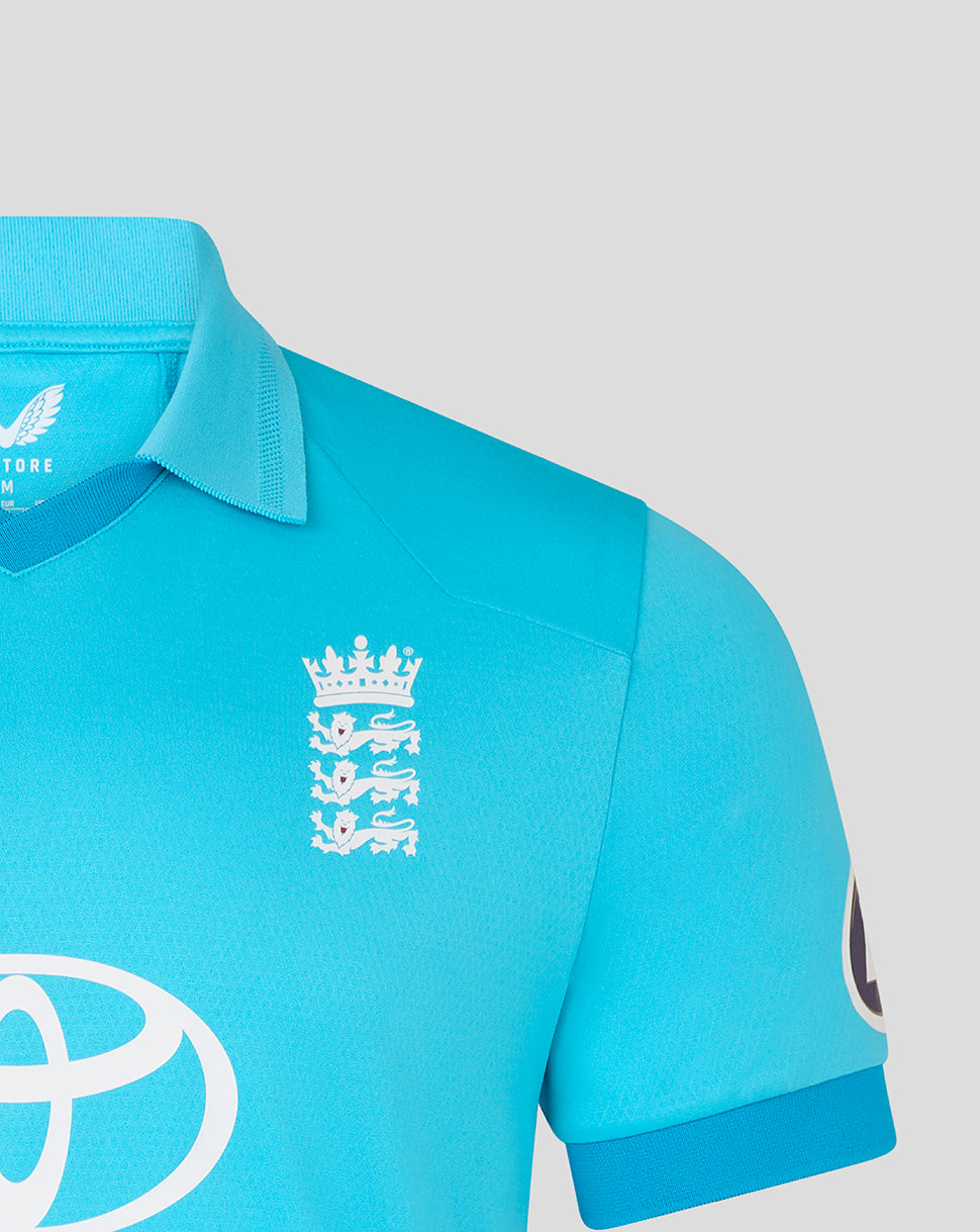 England Cricket heren 26/27 ODI Pro shirt met korte mouw - Blauw
