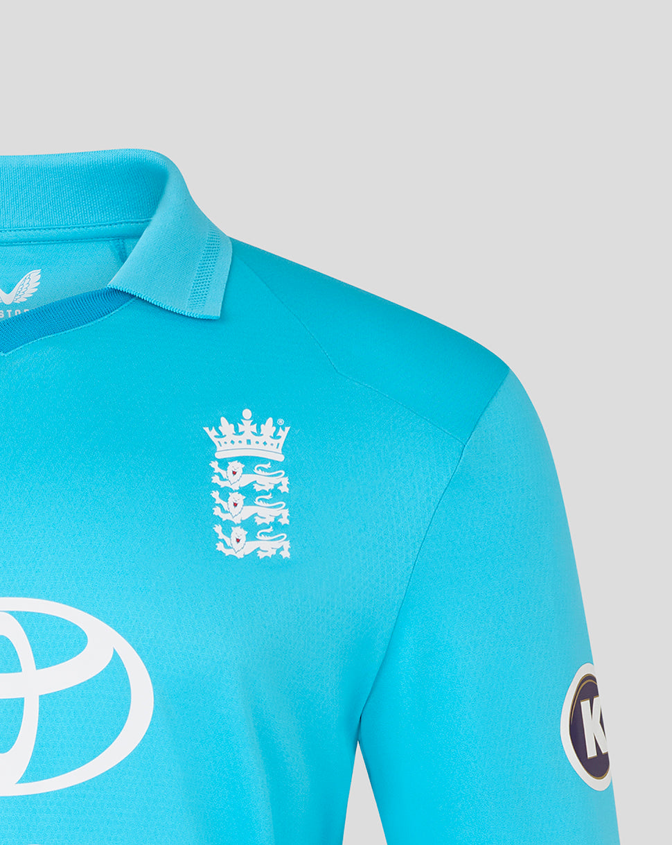 England Cricket Men's 26/27 ODI Pro Long Sleeve Shirt - Blue