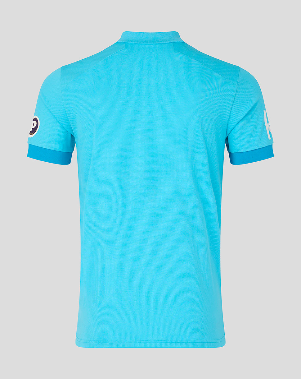 England Cricket Men's 26/27 ODI Replica Short Sleeve Shirt - Blue