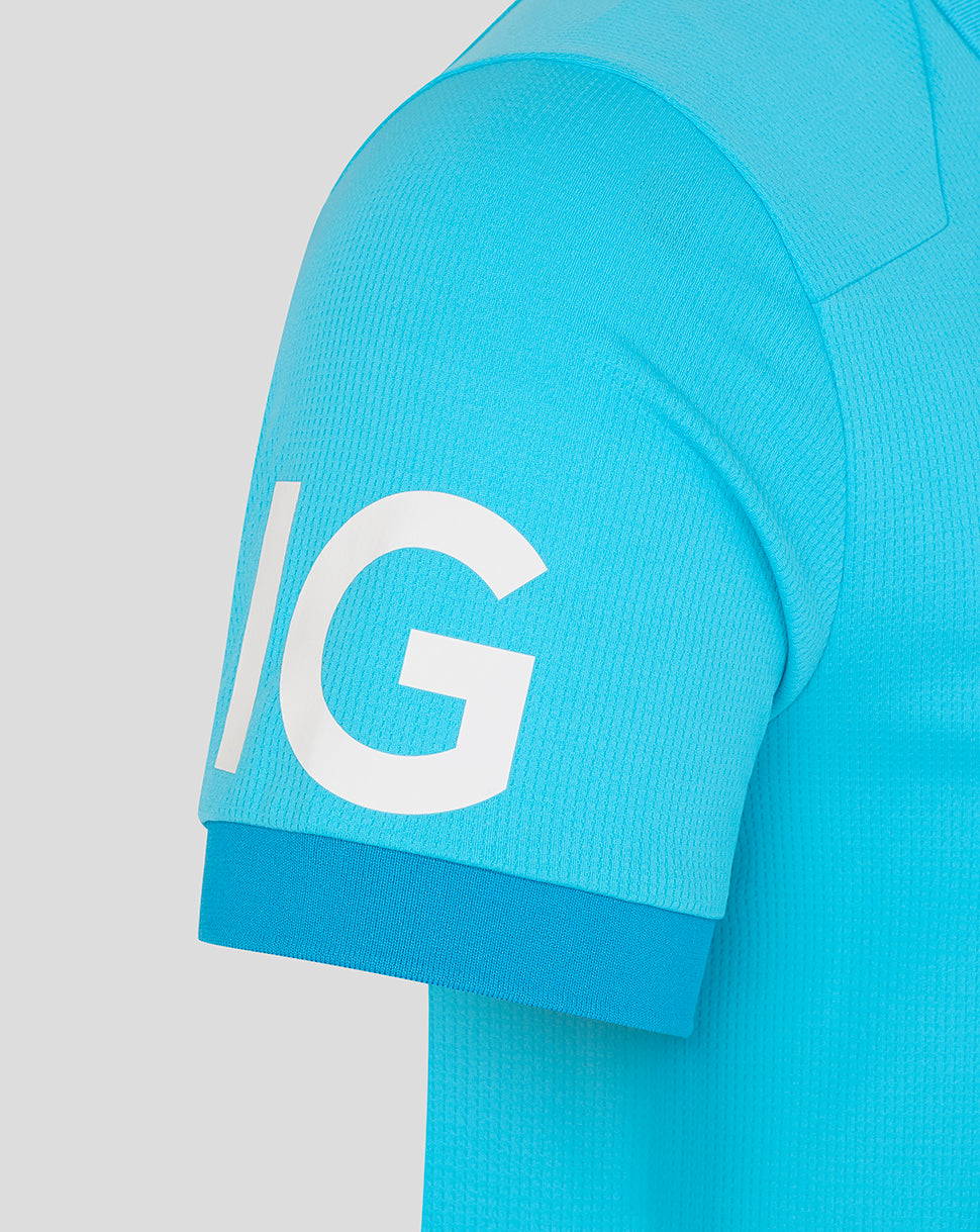 England Cricket Men's 26/27 ODI Replica Short Sleeve Shirt - Blue