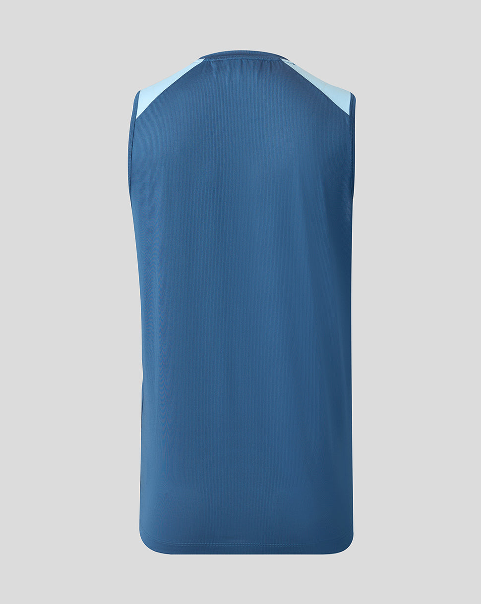 England Cricket Herren 26/27 Training Ärmellos T-Shirt - Blau