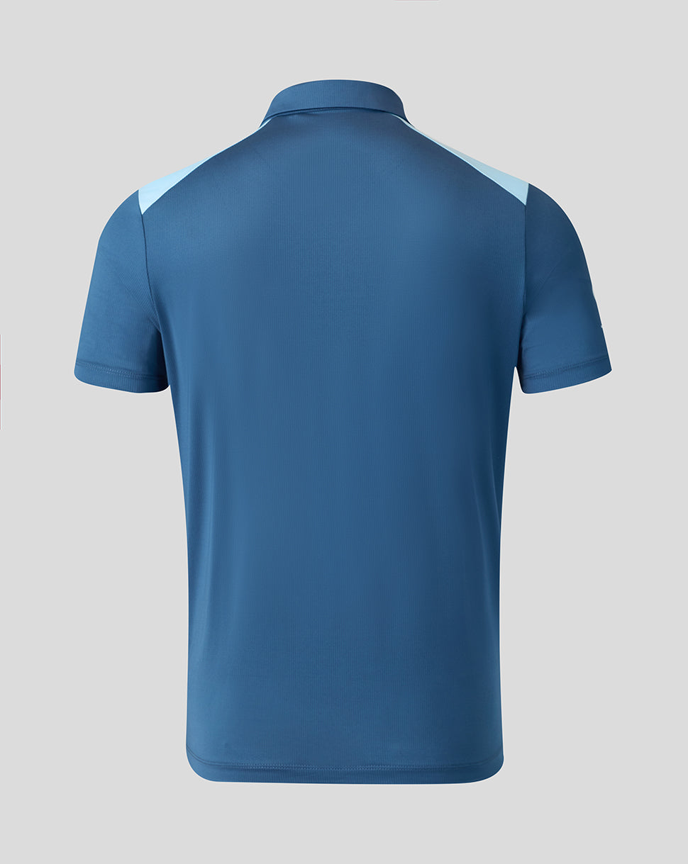 England Cricket Heren 26/27 Training Poloshirt - Blauw