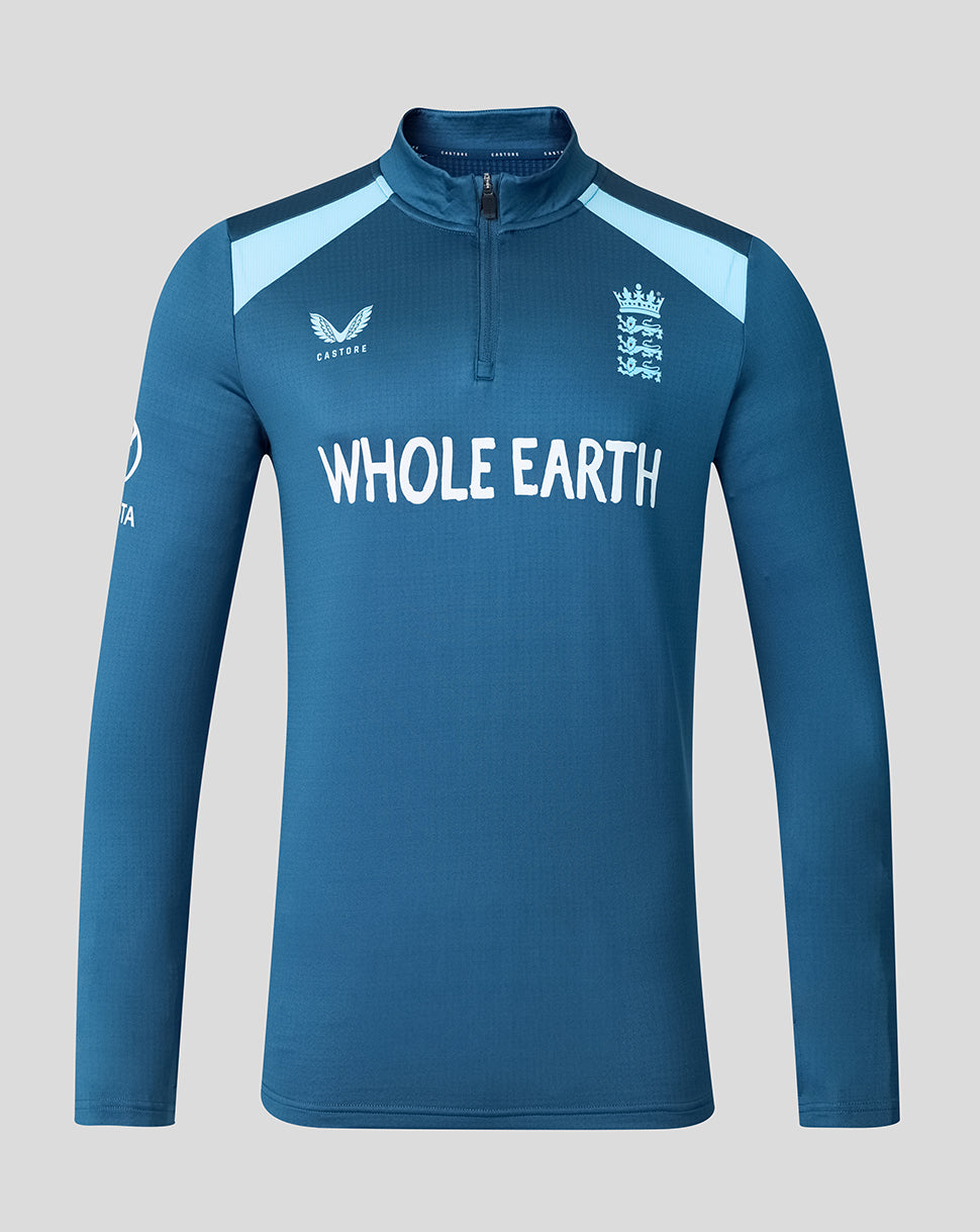 England Cricket Heren 26/27 Training Midlayer Top - Blauw