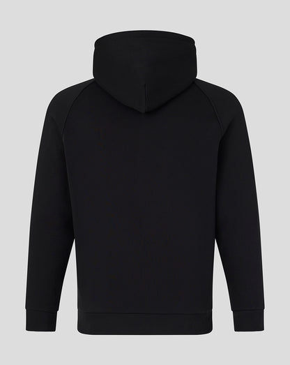 Black hoodie on a light gray background