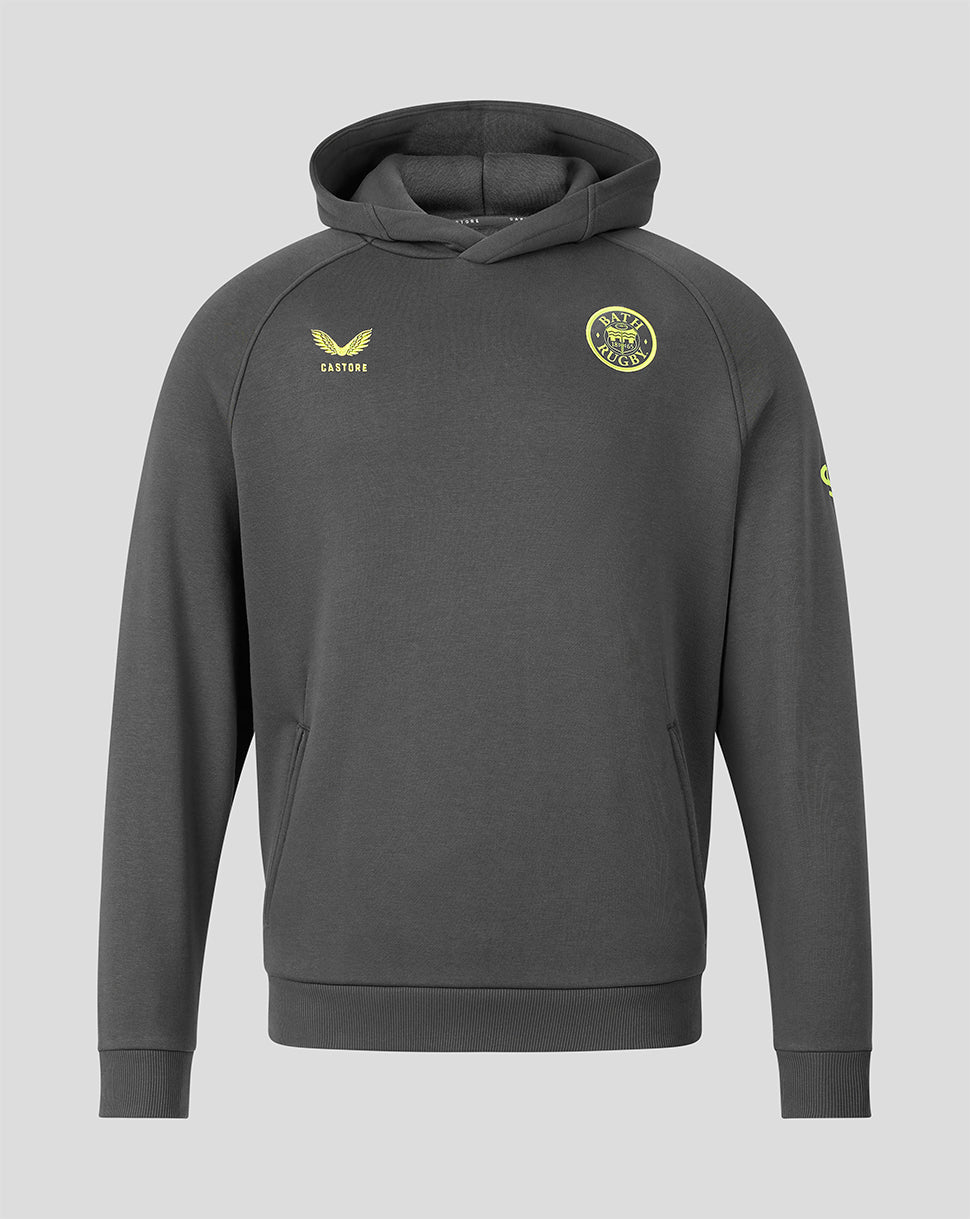 Bath Rugby Herren 2026/27 Travel Adapt Fleece Hoodie - Gunmetal